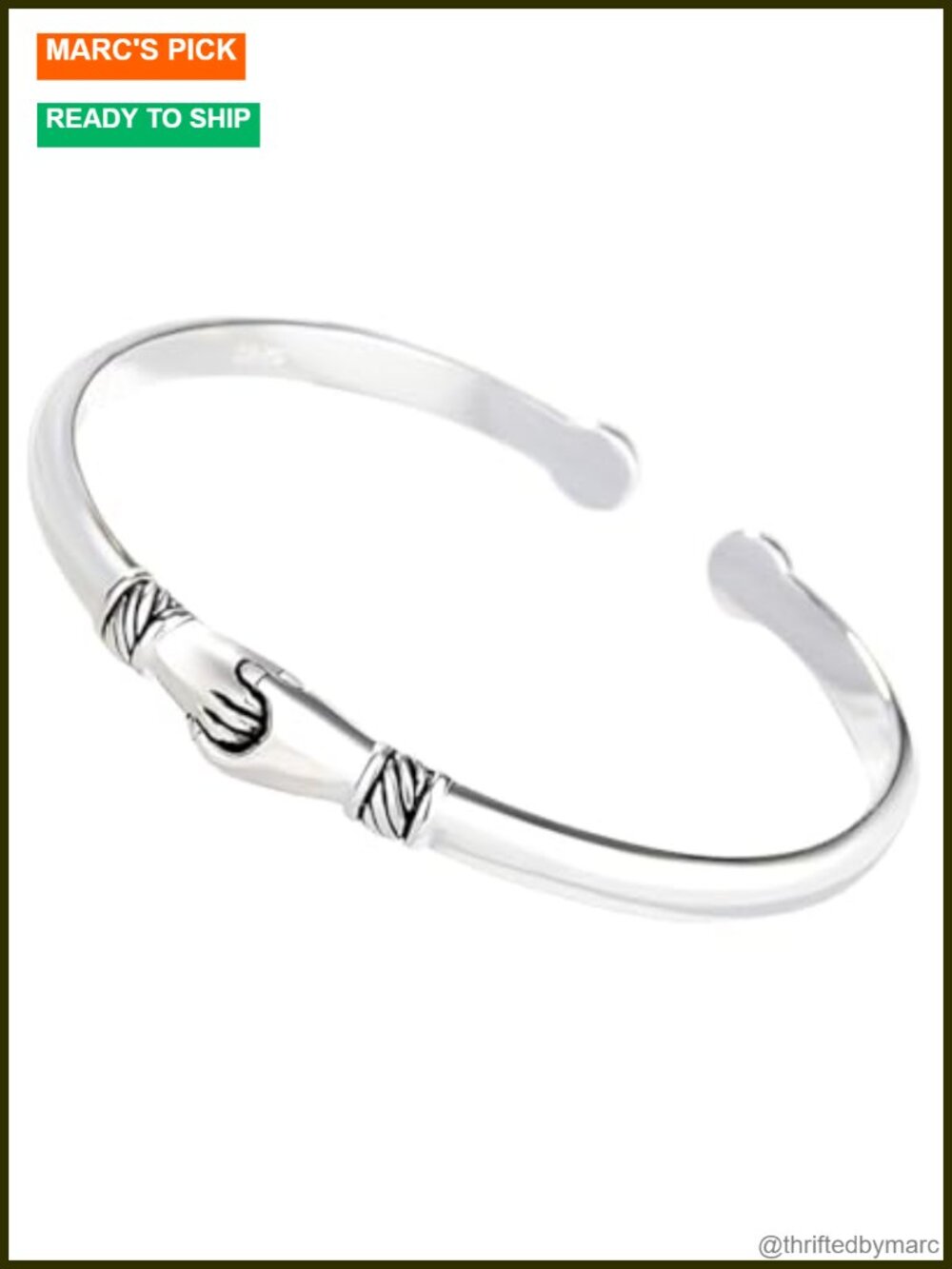 Italian Sterling Silver Open Cuff Stackable Bracelet
